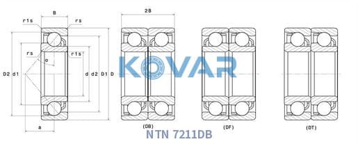 NTN 7211DB NTN 7211DB Angular Contact Ball Bearing