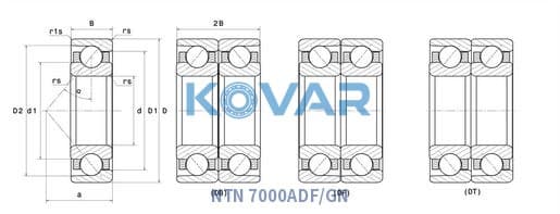 NTN 7000ADF/GN NTN 7000ADF/GN Angular Contact Ball Bearing