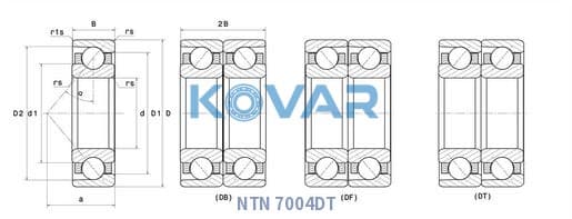 NTN 7004DT NTN 7004DT Angular Contact Ball Bearing