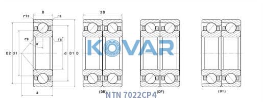 NTN 7022CP4 NTN 7022CP4 Angular Contact Ball Bearing