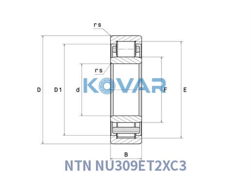 NTN NU309ET2XC3 NTN NU309ET2XC3 Cylindrical Roller Bearing