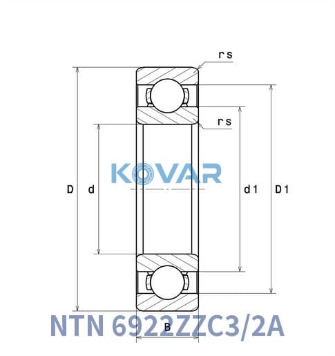 NTN 6922ZZC3/2A NTN 6922ZZC3/2A Deep Groove Ball Bearing