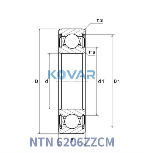 NTN 6206ZZCM NTN 6206ZZCM Deep Groove Ball Bearing
