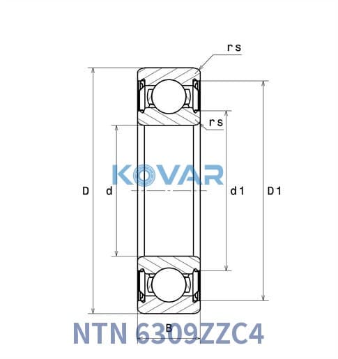 NTN 6309ZZC4 NTN 6309ZZC4 Deep Groove Ball Bearing