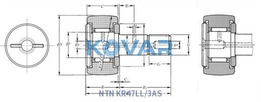 NTN KR47LL/3AS NTN KR47LL/3AS Stud Type Track Roller