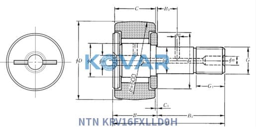 NTN KRV16FXLLD0H NTN KRV16FXLLD0H Stud Type Track Roller