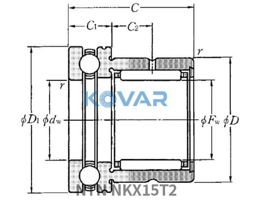 NTN NTN NKX15T2 Needle roller/axial bearing