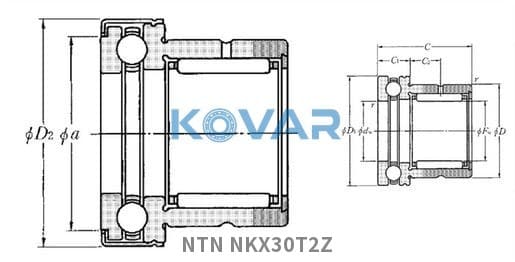 NTN NTN NKX30T2Z Needle roller/axial bearing