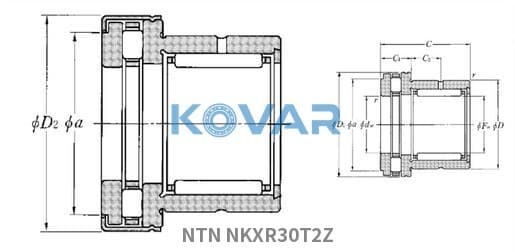 NTN NTN NKXR30T2Z Needle roller/axial c.r.b