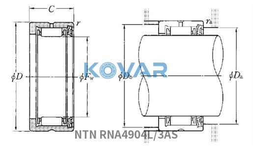 NTN NTN RNA4904L/3AS Machined needle roller bearing
