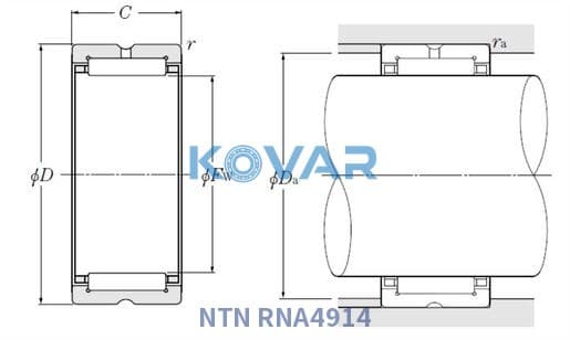 NTN RNA4914 NTN RNA4914 Needle Roller Bearing