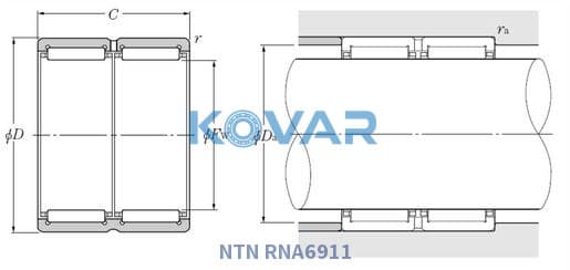 NTN RNA6911 NTN RNA6911 Needle Roller Bearing