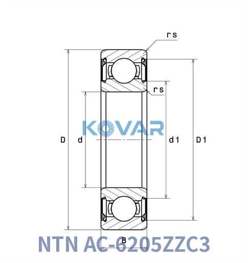 NTN AC-6205ZZC3 NTN AC-6205ZZC3 Deep Groove Ball Bearing