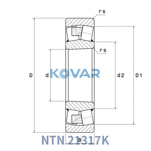 NTN 21317K NTN 21317K Spherical Roller Bearing