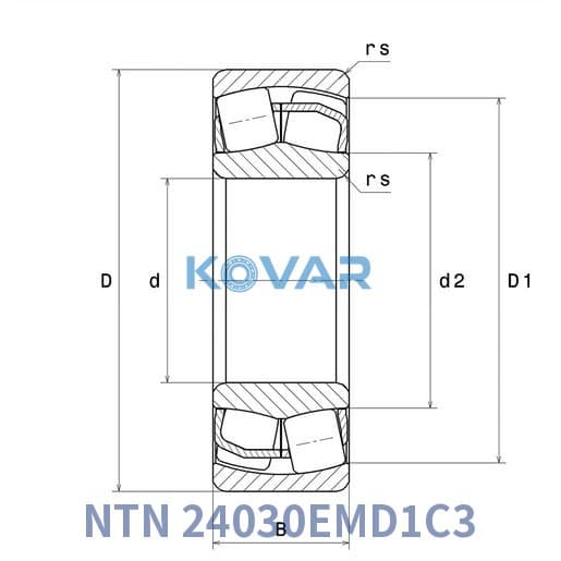 NTN 24030EMD1C3 NTN 24030EMD1C3 Spherical Roller Bearing