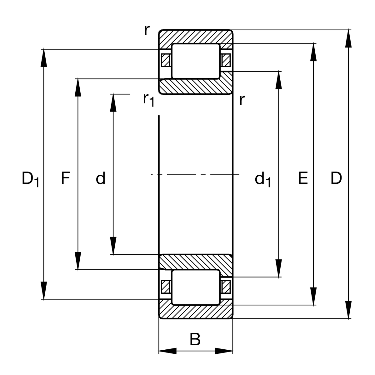 FAG FAG NJ240-E-M1-C3 Cylindrical Roller Bearings