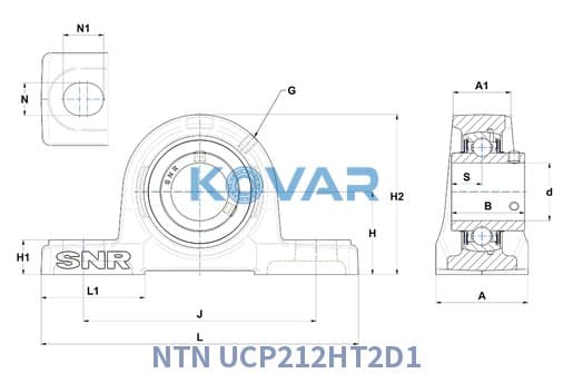 NTN UCP212HT2D1 NTN UCP212HT2D1 Mounted Bearing Unit
