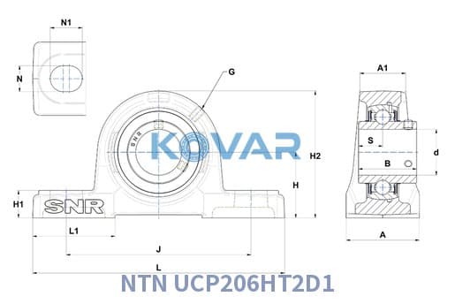 NTN UCP206HT2D1 NTN UCP206HT2D1 Mounted Bearing Unit
